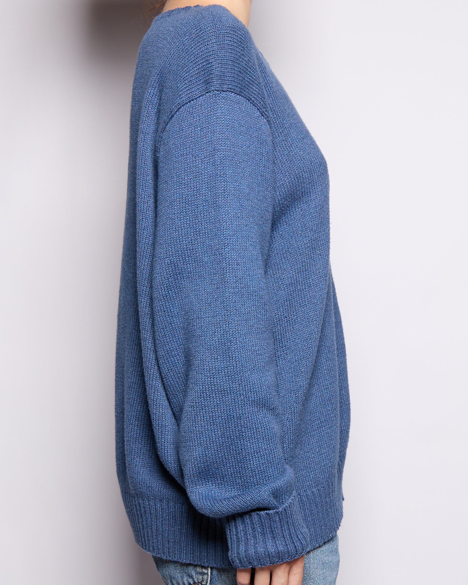 Ralph Lauren Blue Cotton Knit Sweater