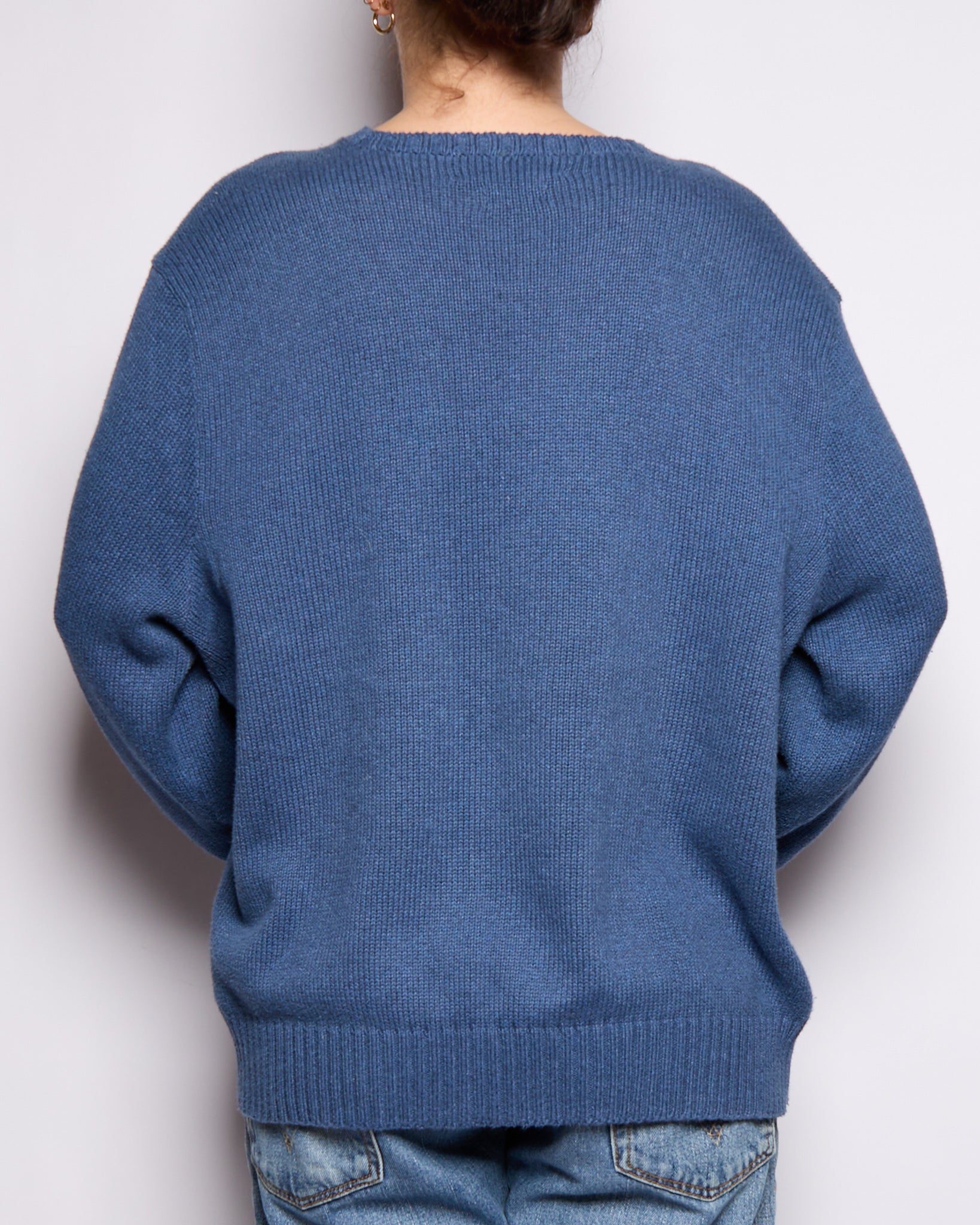 Ralph Lauren Blue Cotton Knit Sweater