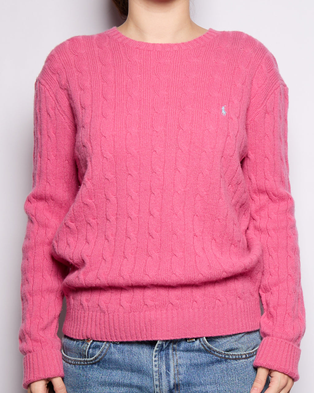 Ralph Lauren Pink Cable Knit Sweater