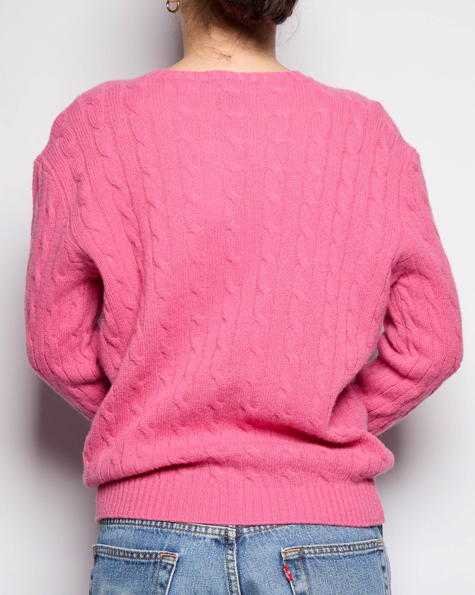 Ralph Lauren Pink Cable Knit Sweater