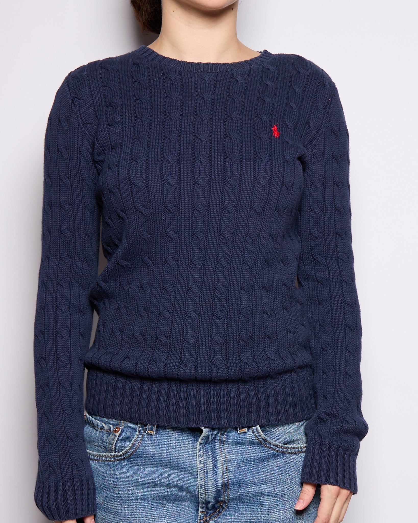 Ralph Lauren Navy Cable Knit Sweater