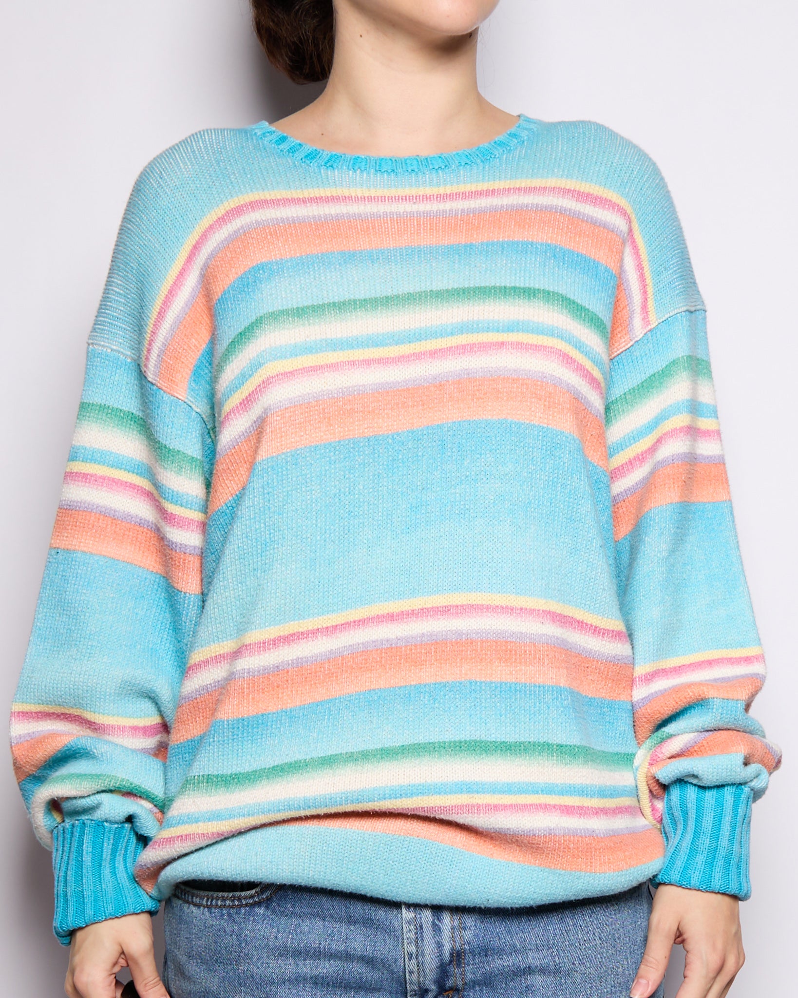 Ralph Lauren Ombre Stripe Cotton Knit Sweater