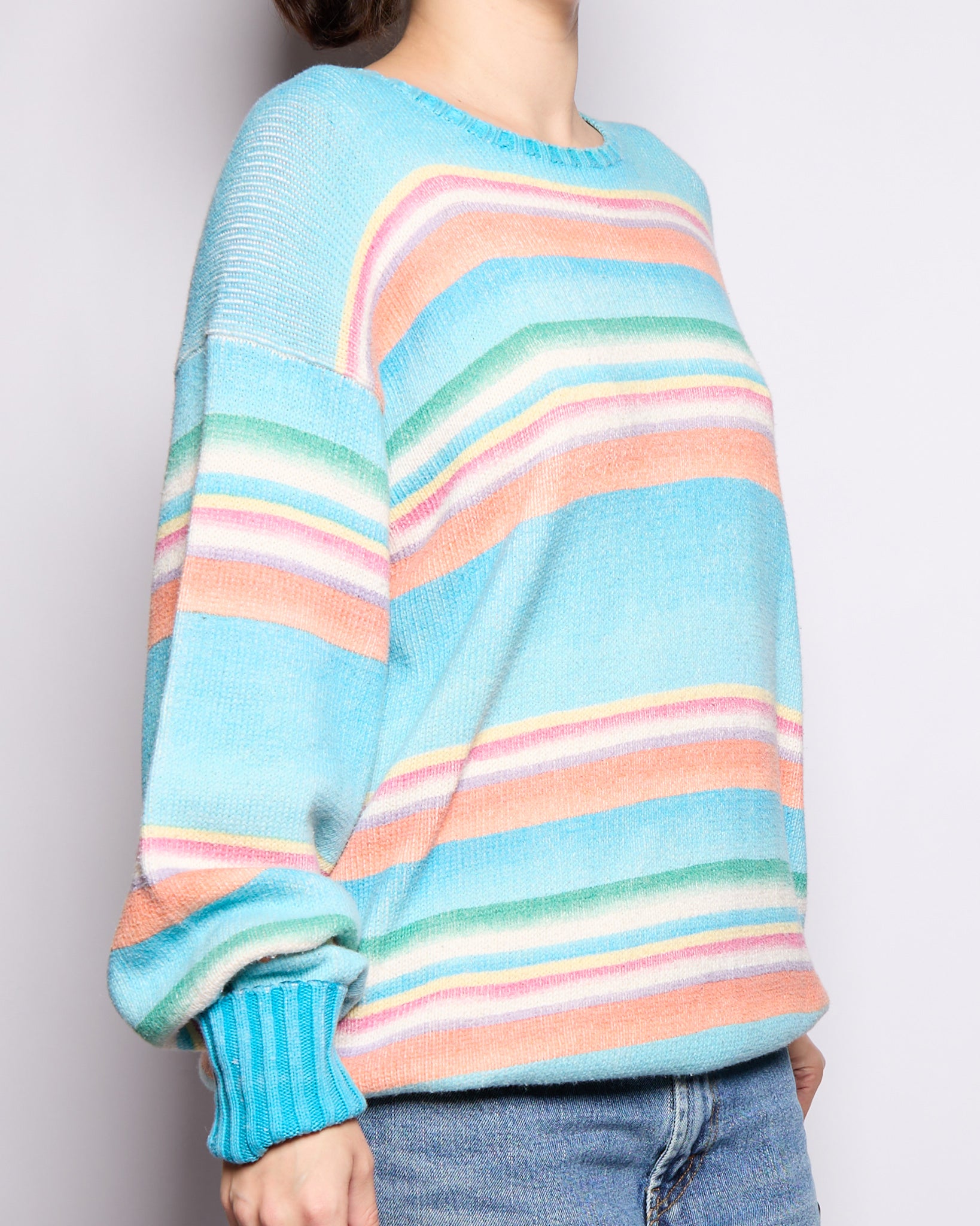 Ralph Lauren Ombre Stripe Cotton Knit Sweater