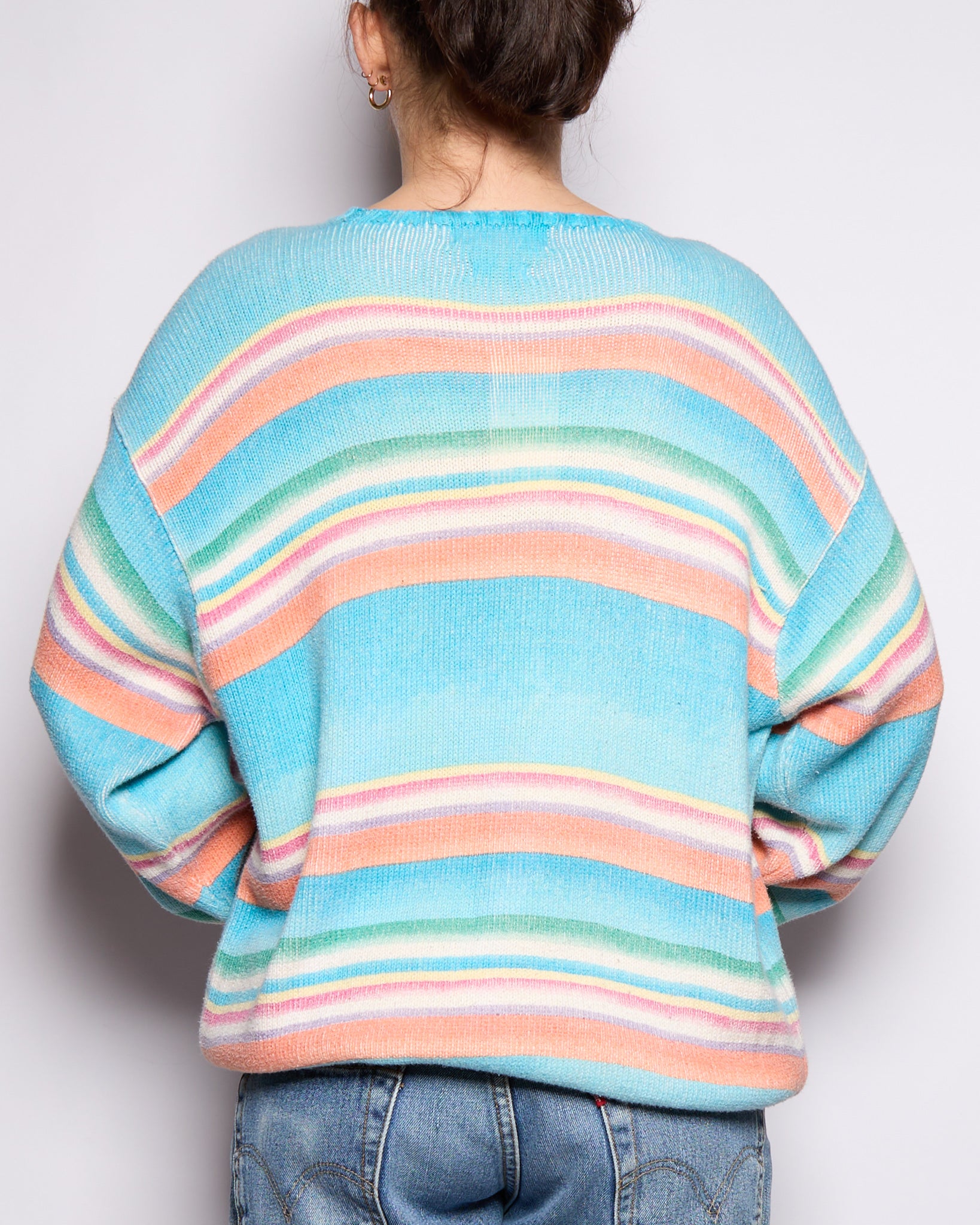 Ralph Lauren Ombre Stripe Cotton Knit Sweater