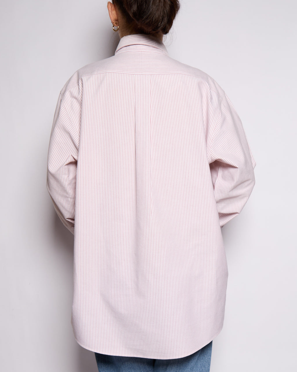 00’s LL Bean Red White Striped Button Down