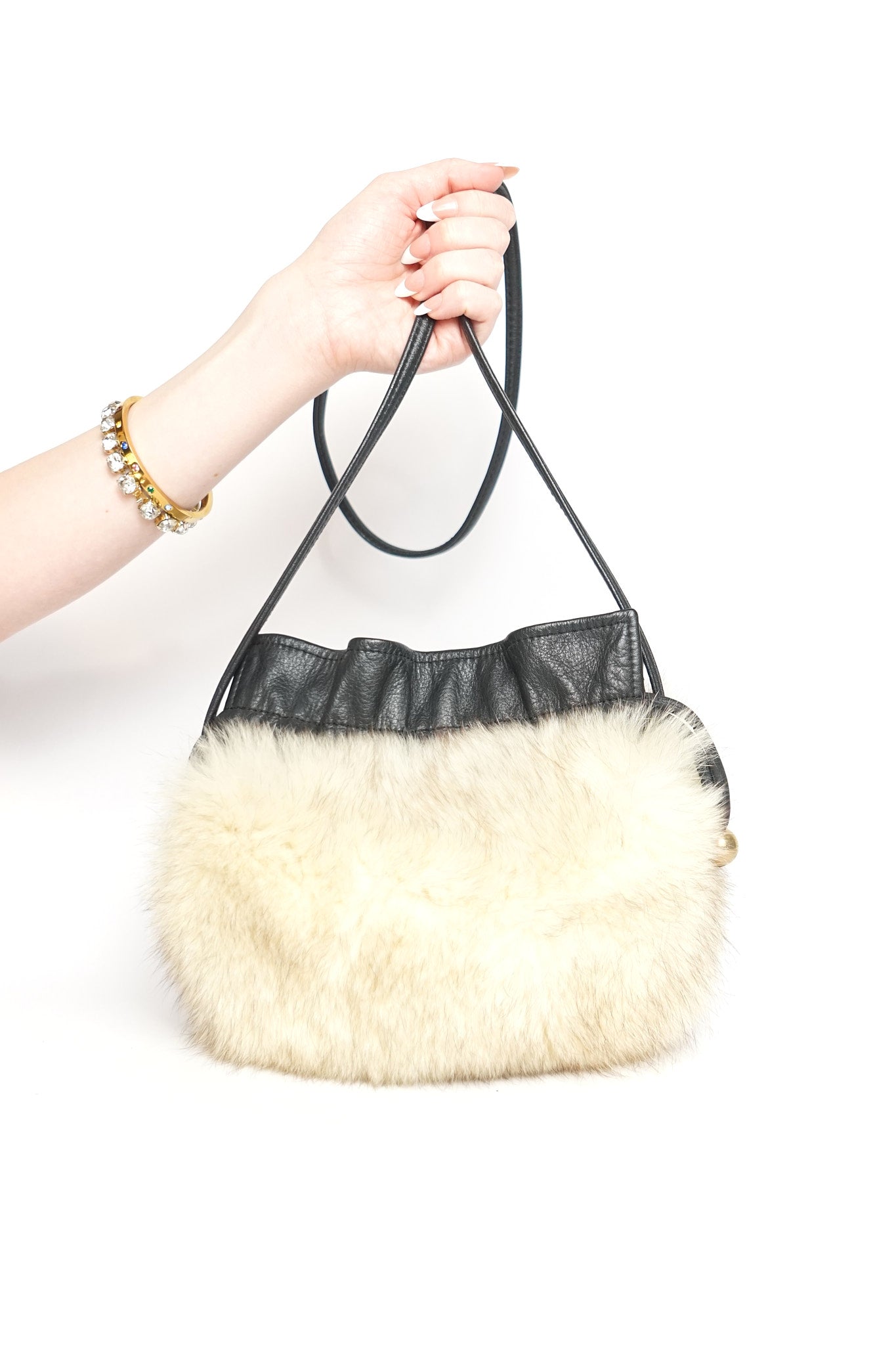 Vintage Fur Bucket Bag