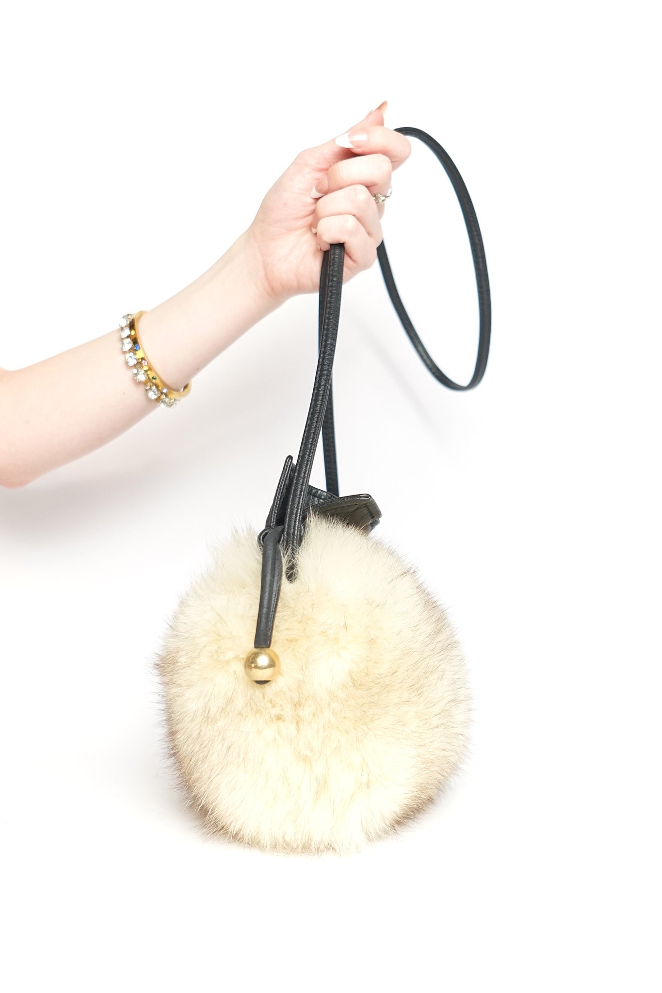 Vintage Fur Bucket Bag