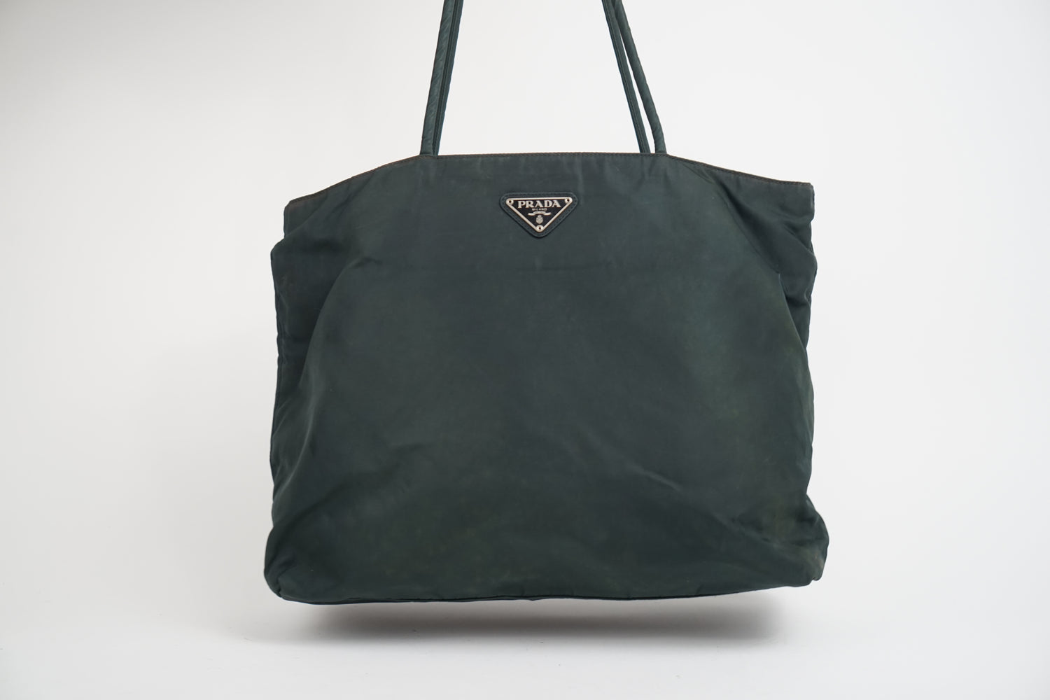 Prada Dark Green Nylon Tote