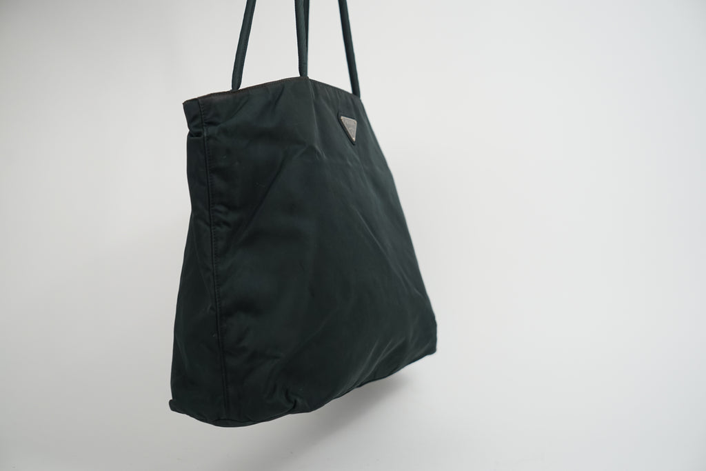 Prada Dark Green Nylon Tote