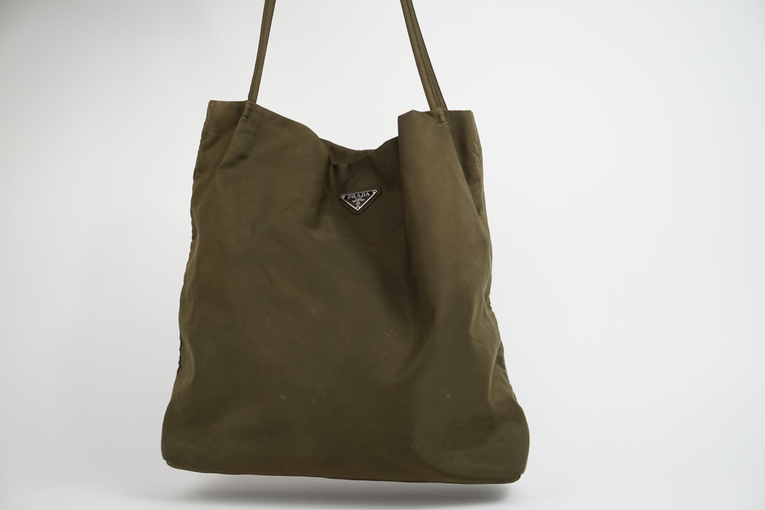 Prada Olive Nylon Tote