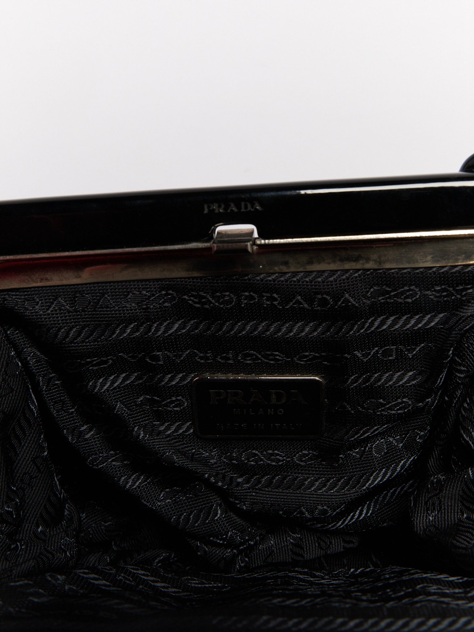 Prada Black Satin Chain Shoulder Bag