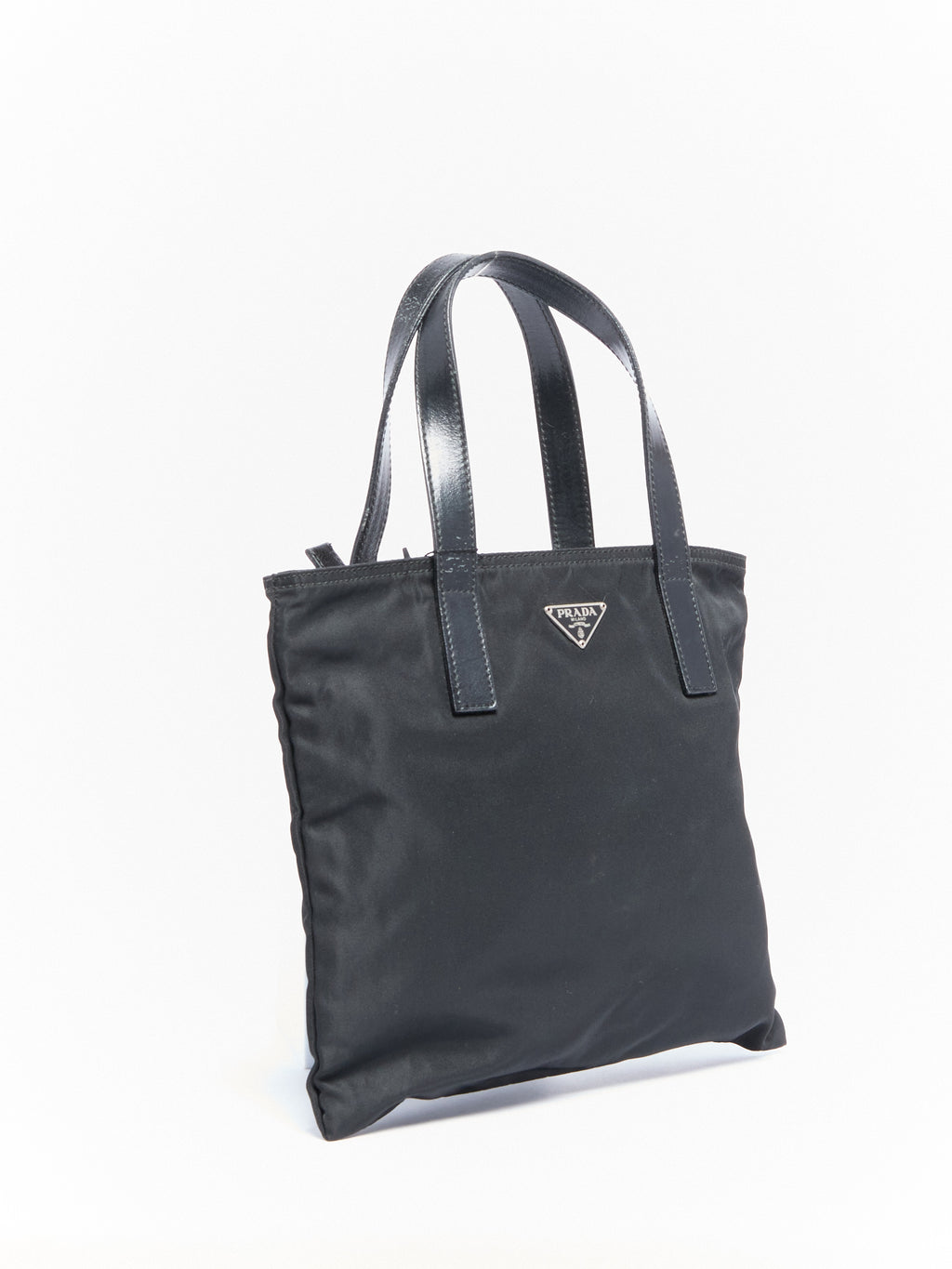 90's Prada Black Nylon Mini Hand Bag