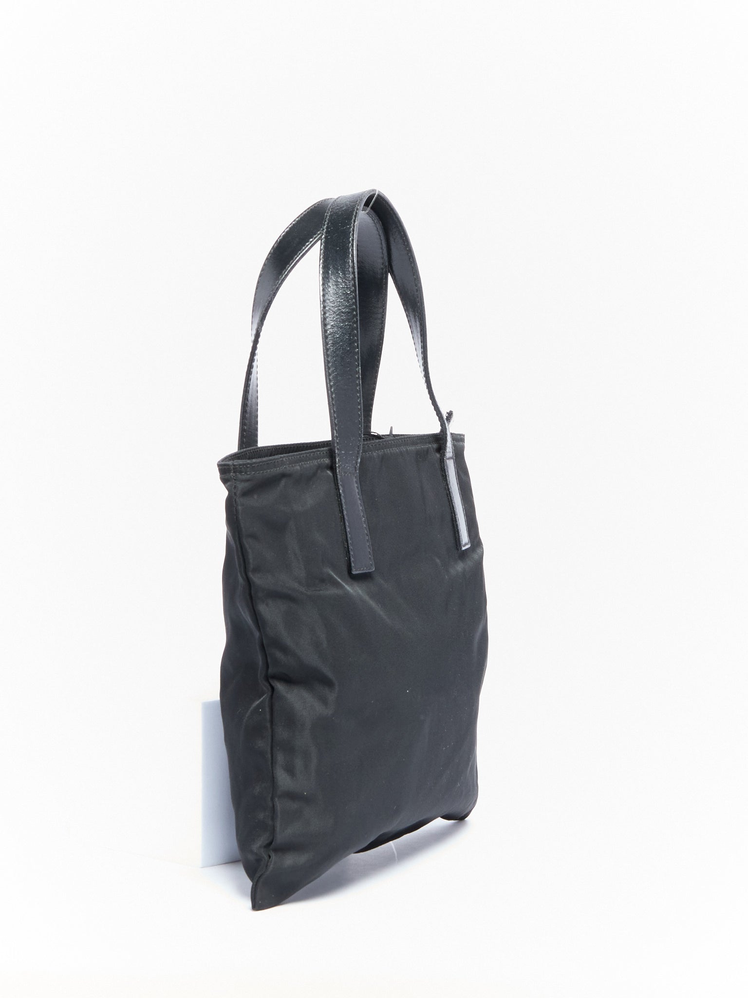 90's Prada Black Nylon Mini Hand Bag