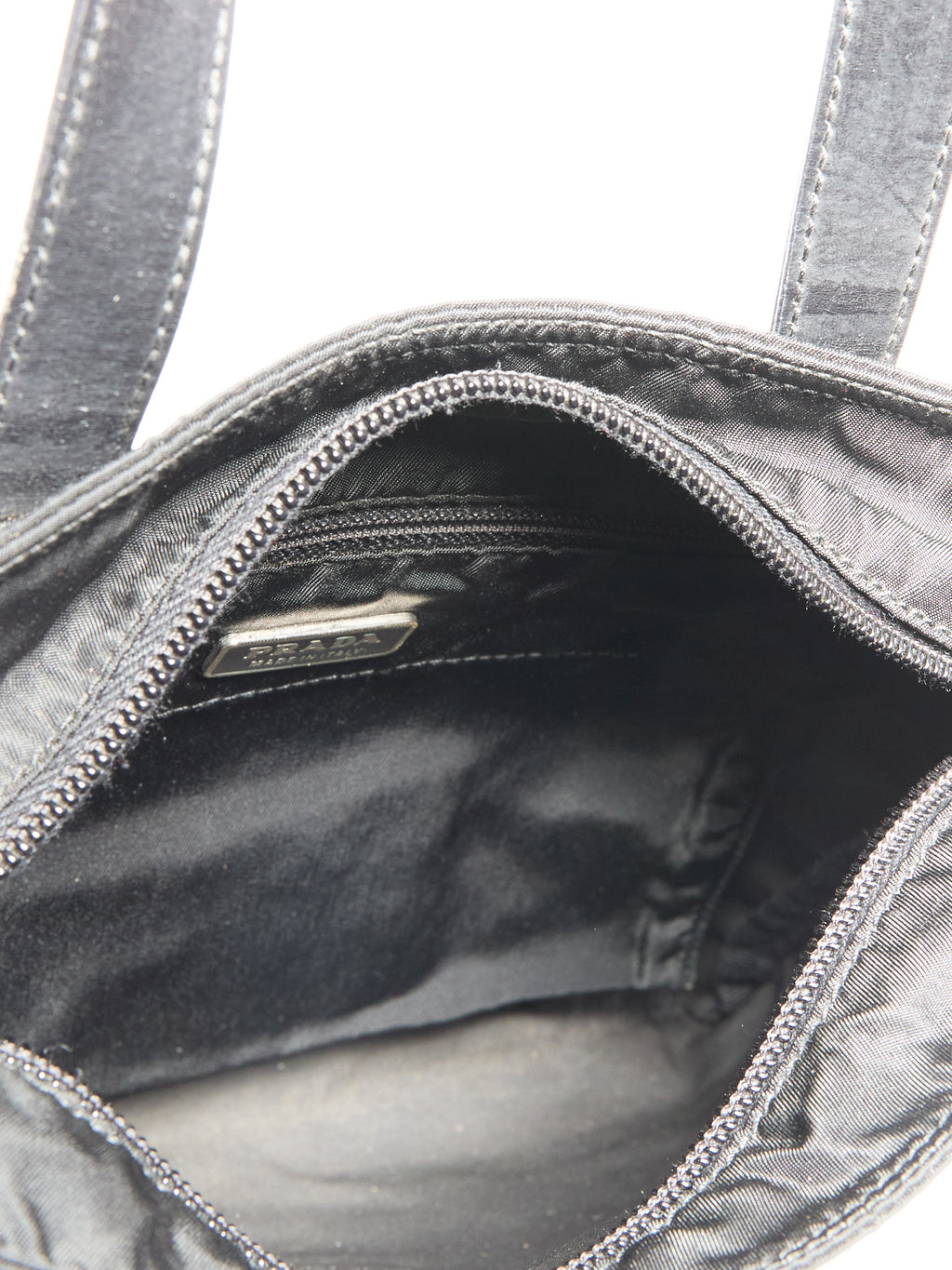 90's Prada Black Nylon Mini Hand Bag