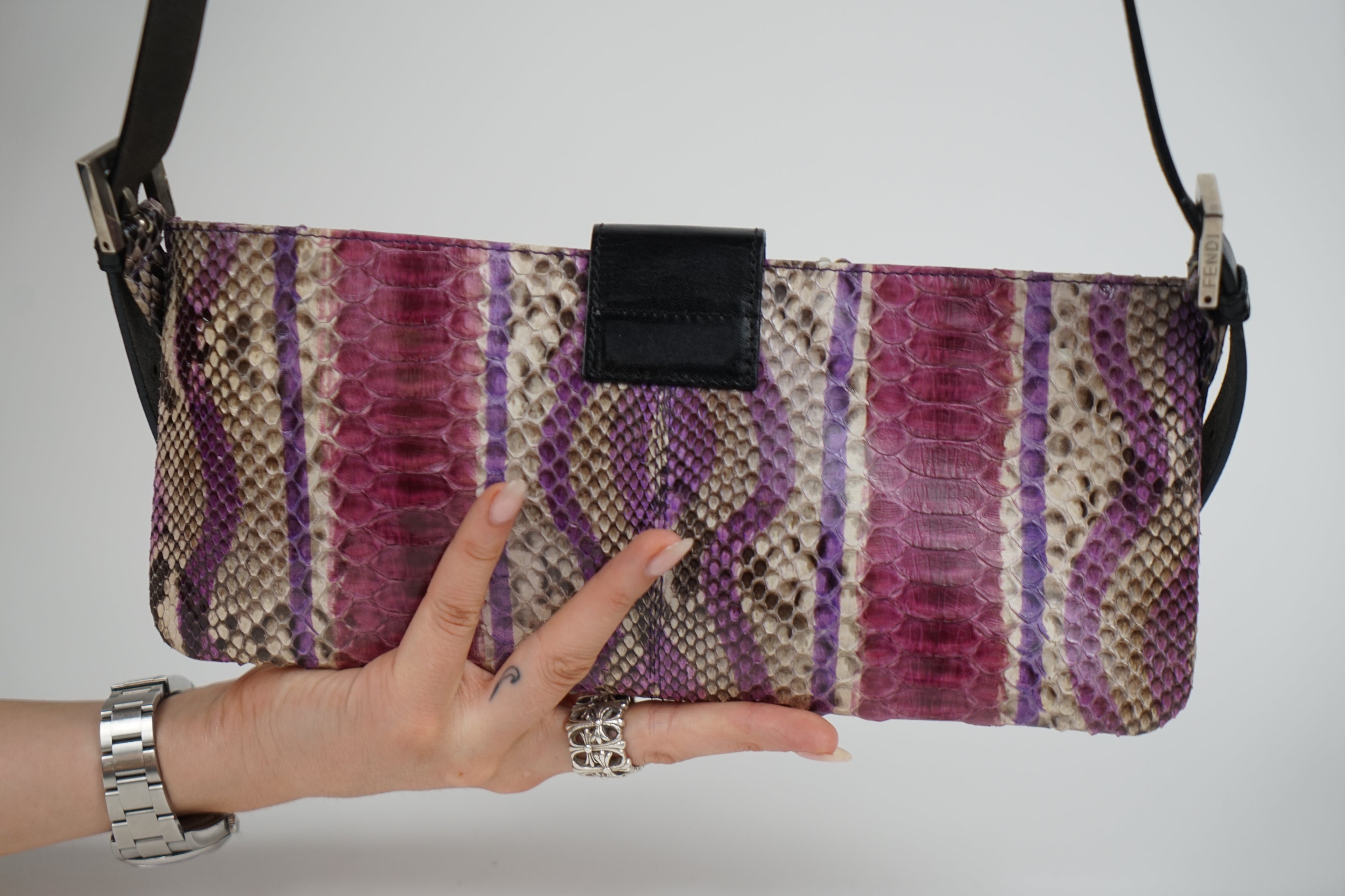 Vintage Fendi Python Shoulder Bag