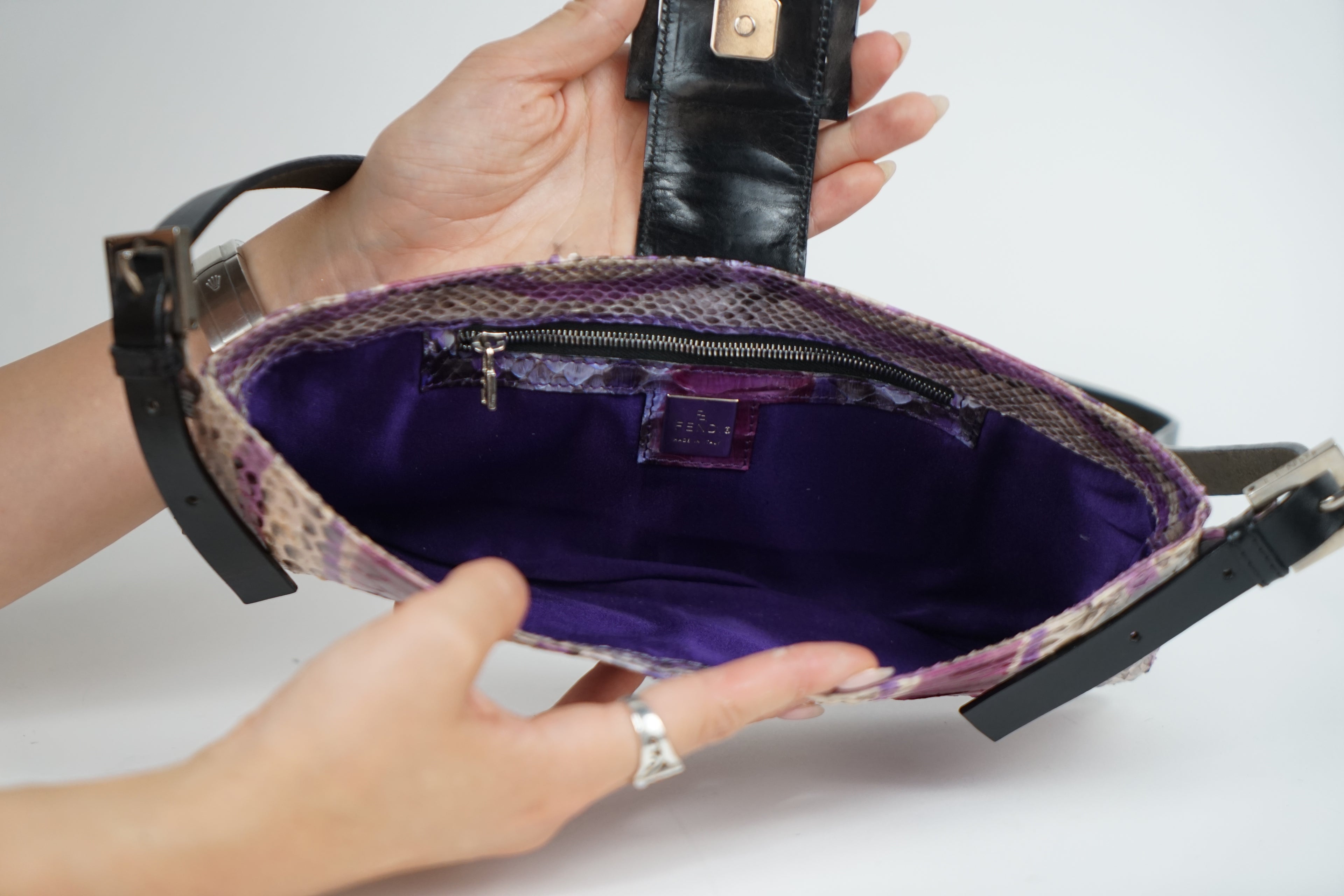 Vintage Fendi Python Shoulder Bag