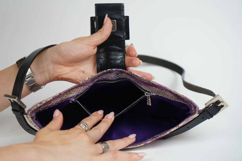Vintage Fendi Python Shoulder Bag