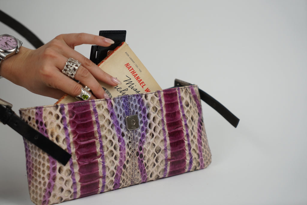 Vintage Fendi Python Shoulder Bag