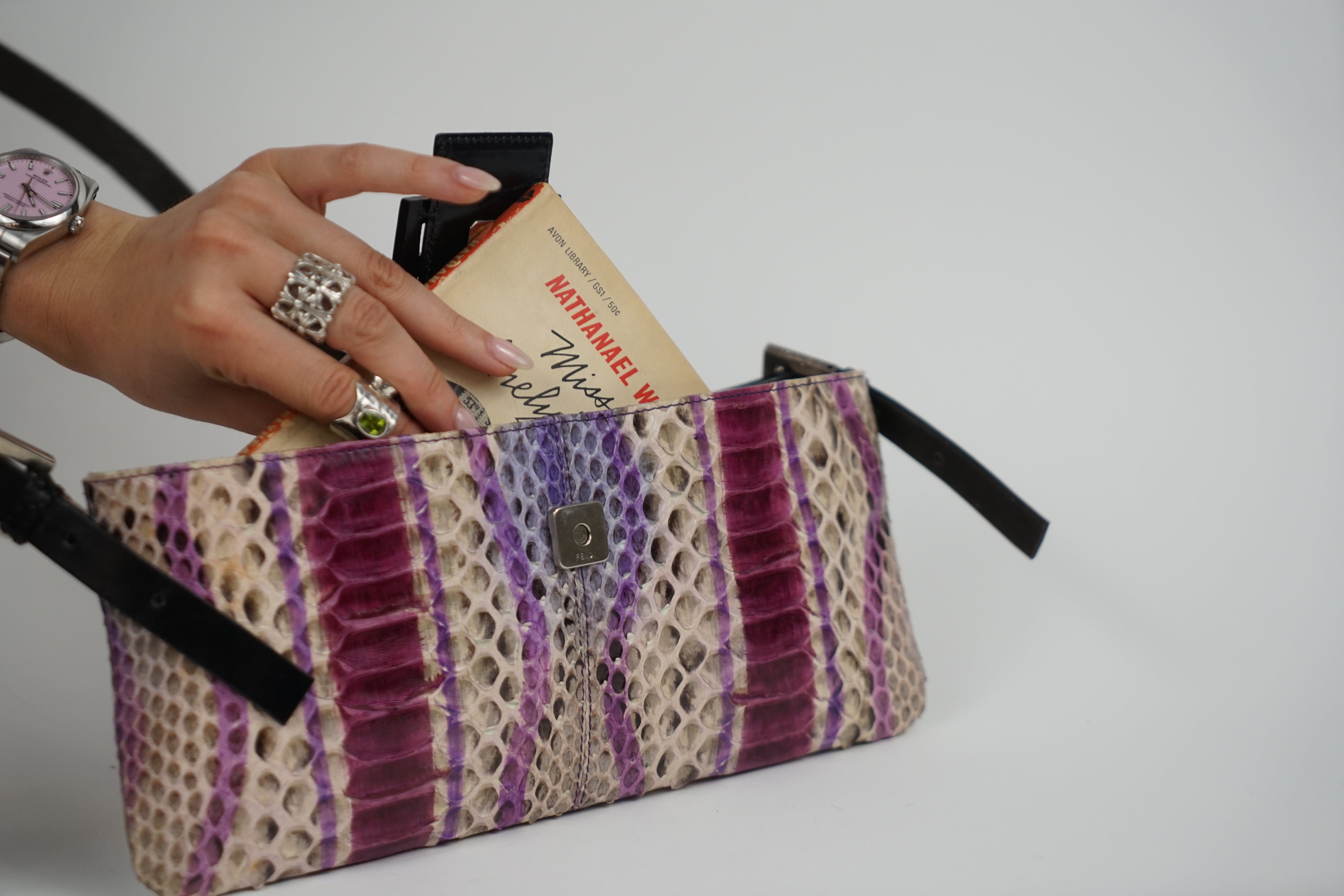 Vintage Fendi Python Shoulder Bag