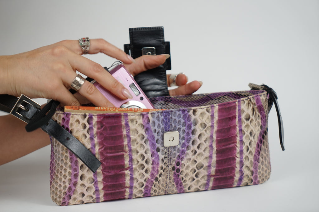 Vintage Fendi Python Shoulder Bag