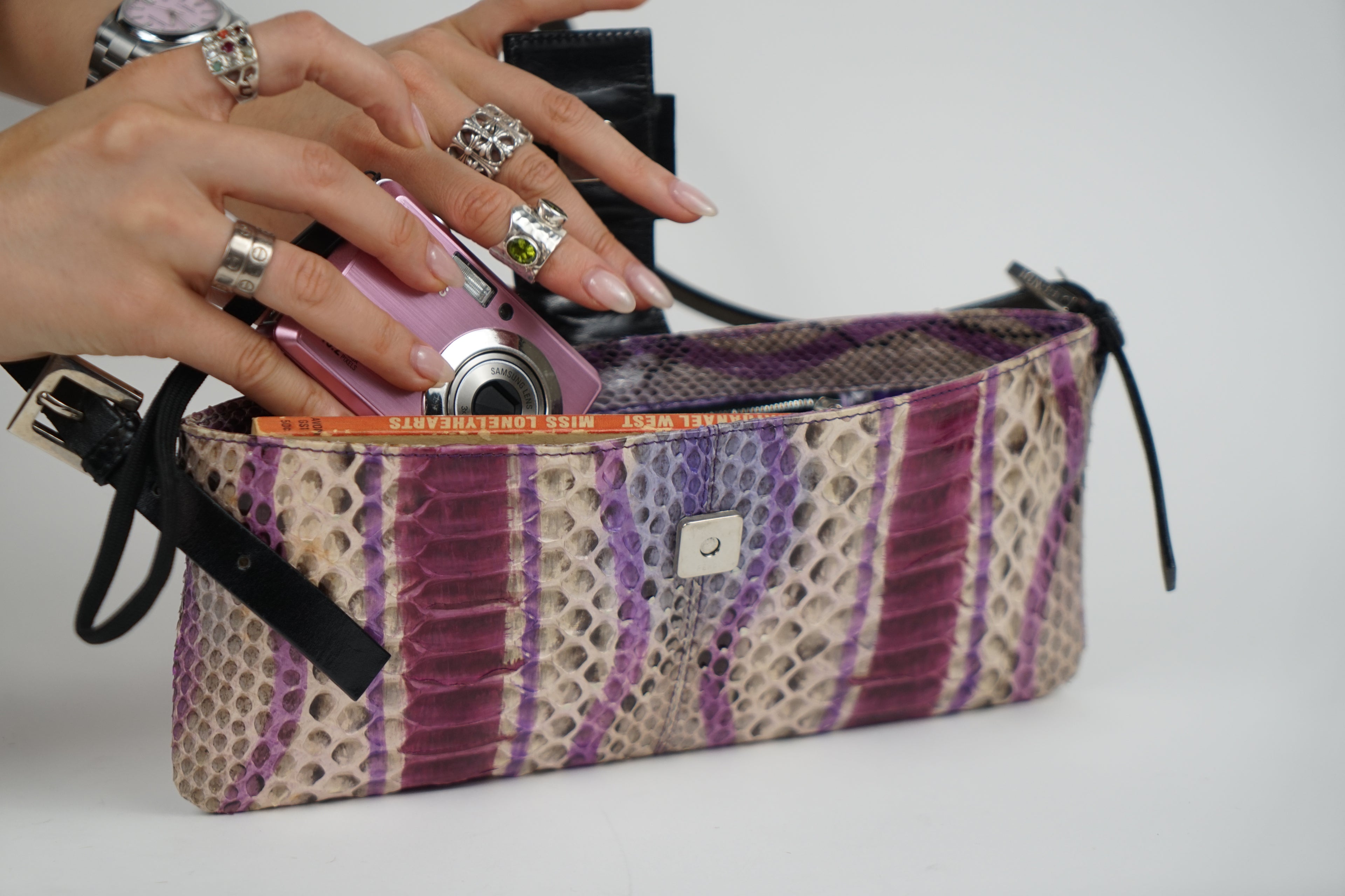 Vintage Fendi Python Shoulder Bag