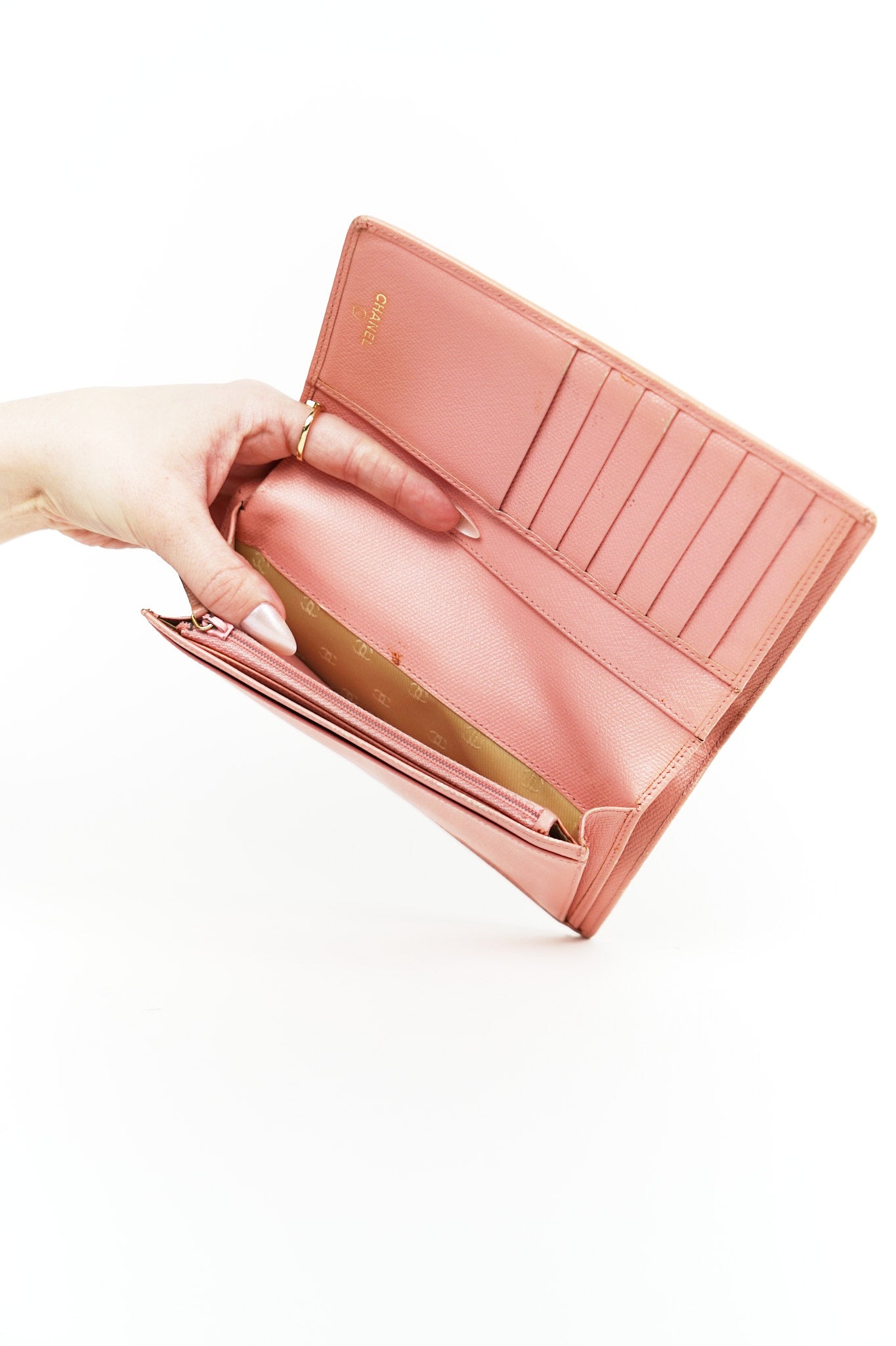 Chanel Pink Leather Wallet