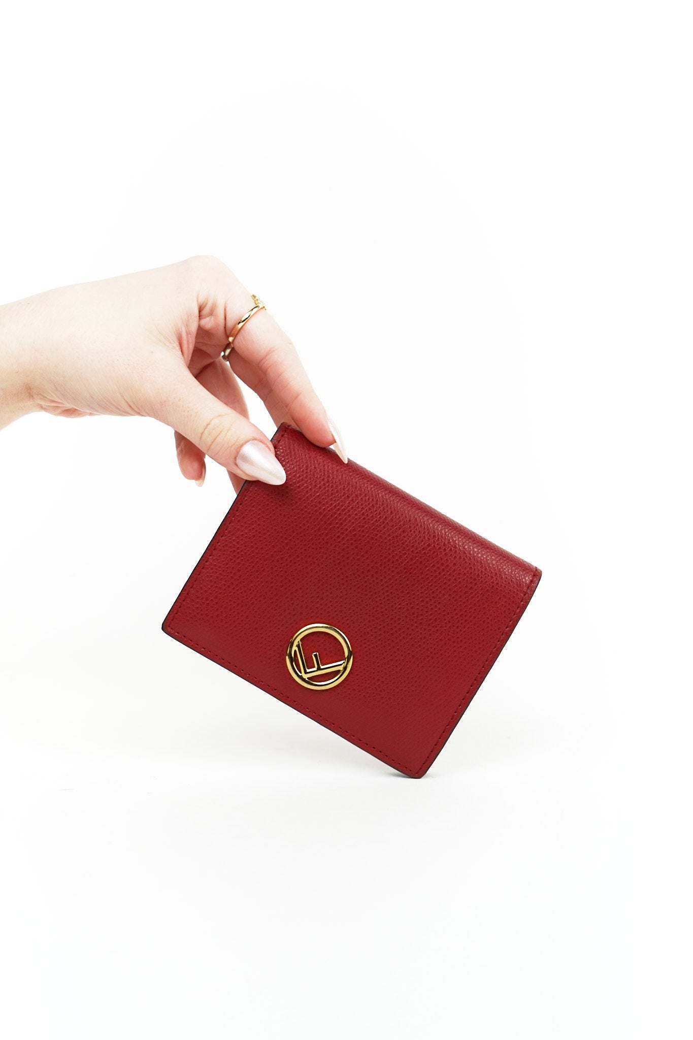 Fendi Red Leather Wallet
