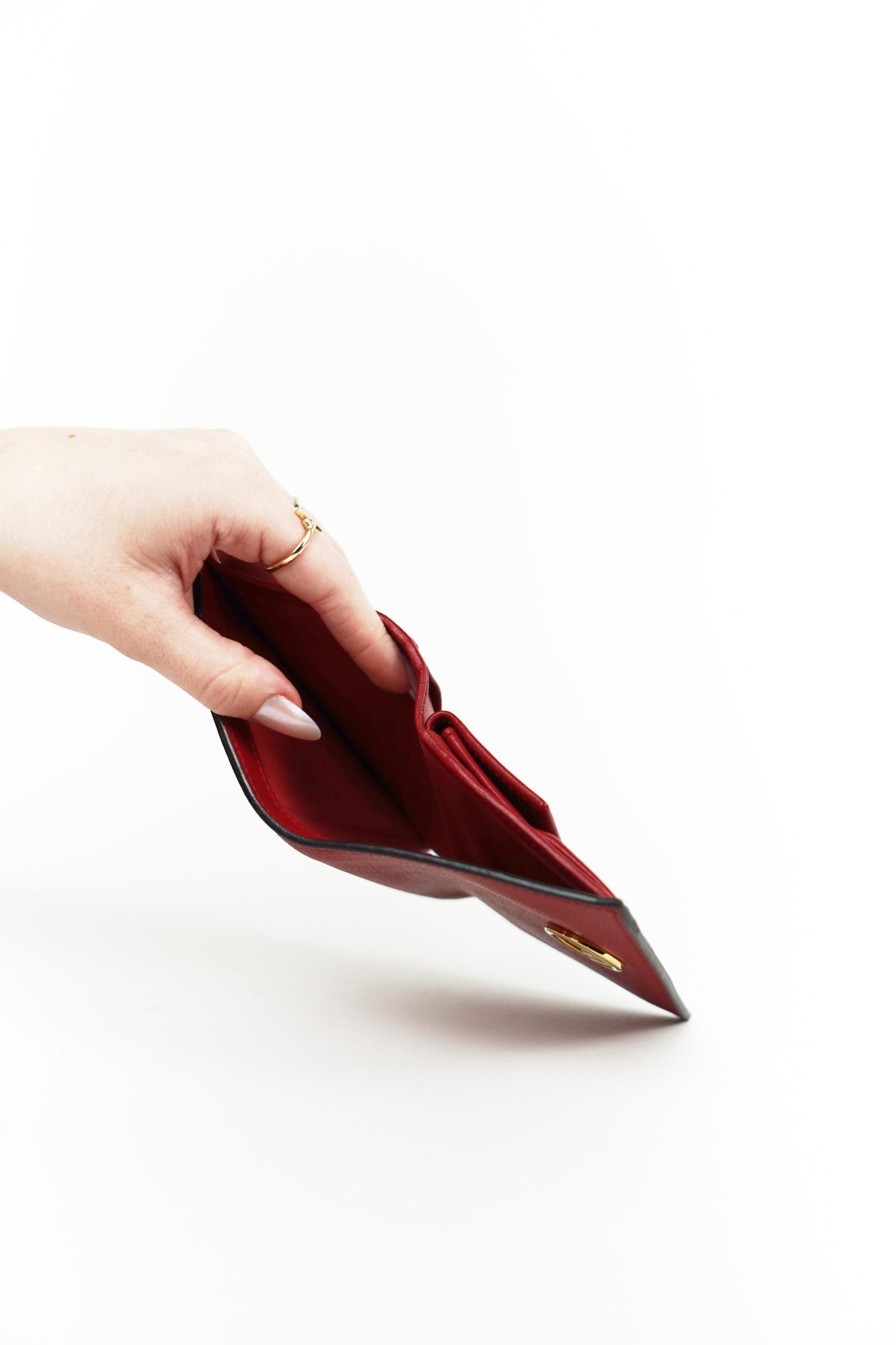 Fendi Red Leather Wallet