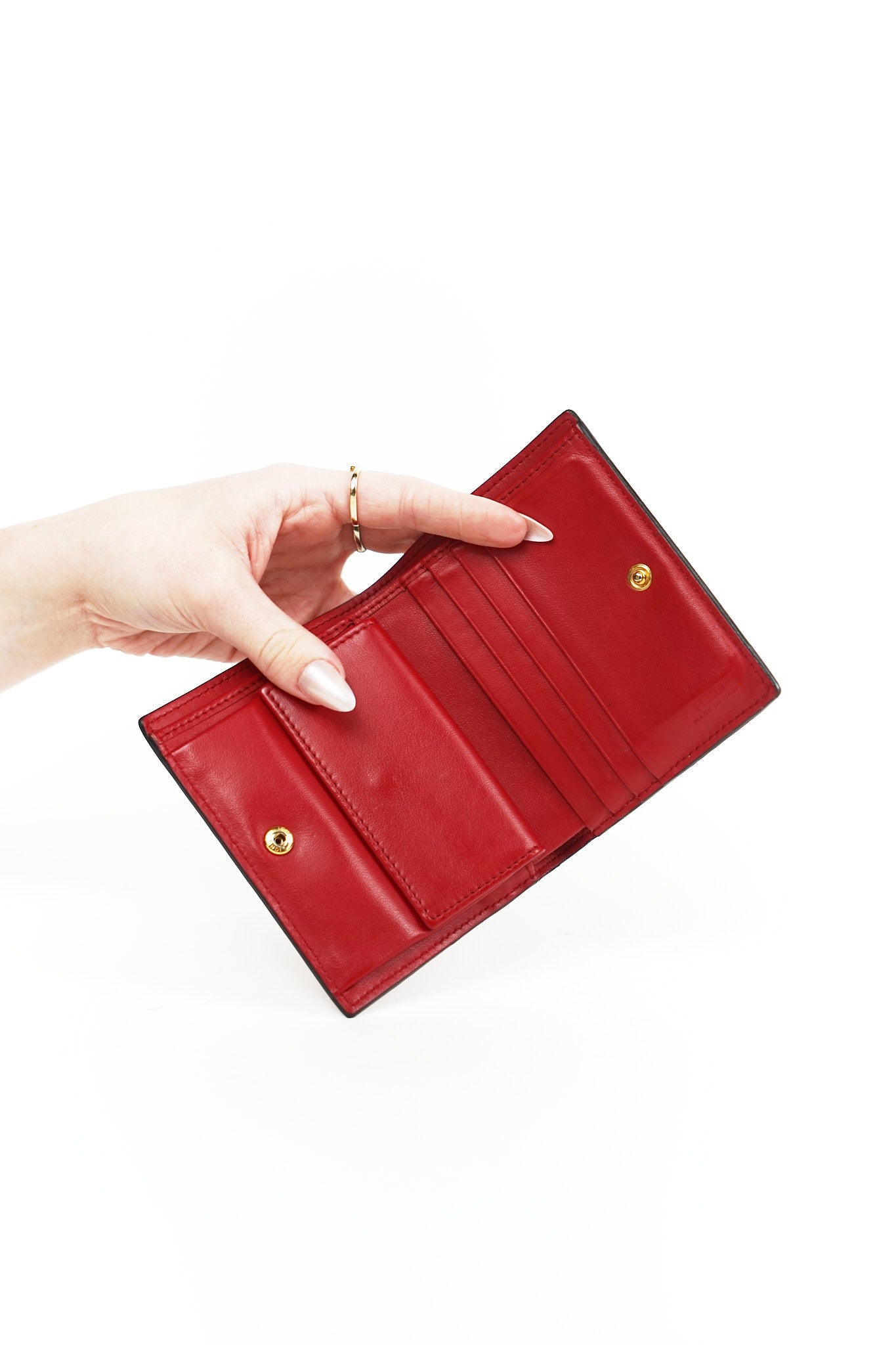 Fendi Red Leather Wallet