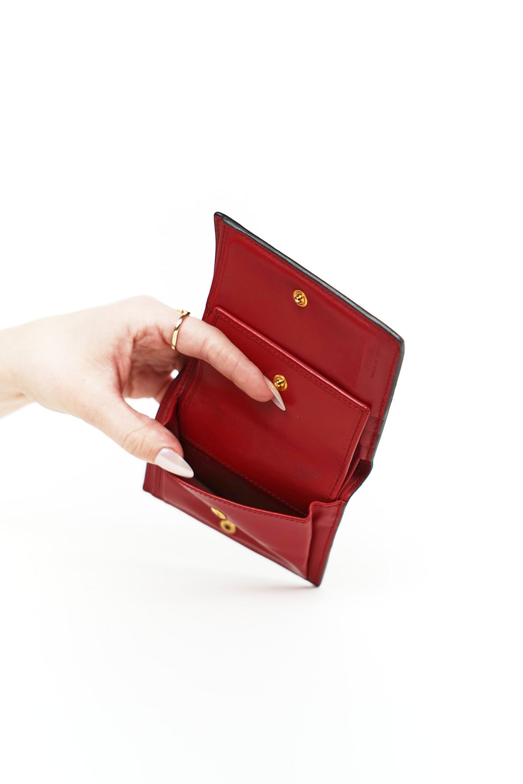 Fendi Red Leather Wallet