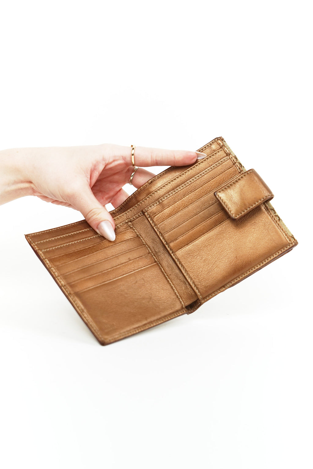Gucci Tan Monogram Canvas Wallet