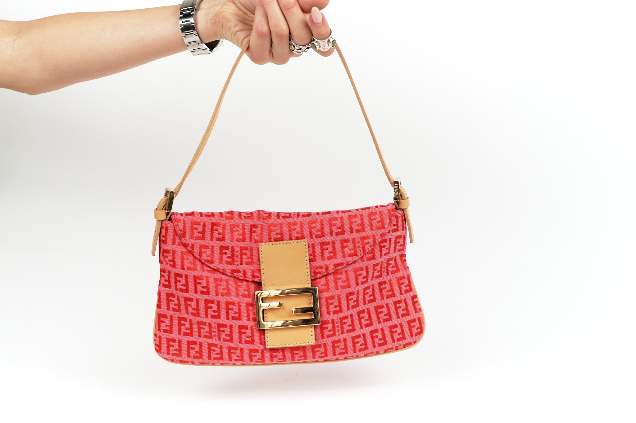 Fendi Pink FF Monogram Pochette
