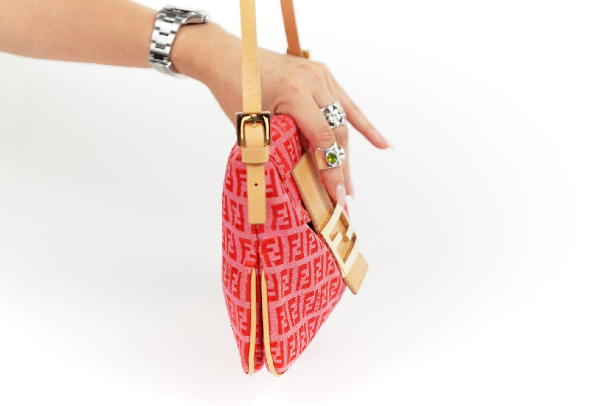 Fendi Pink FF Monogram Pochette