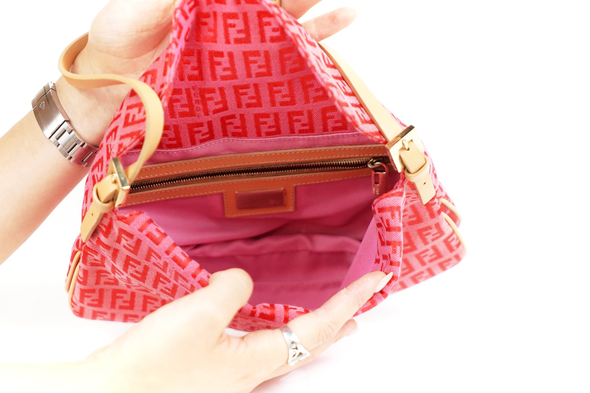 Fendi Pink FF Monogram Pochette