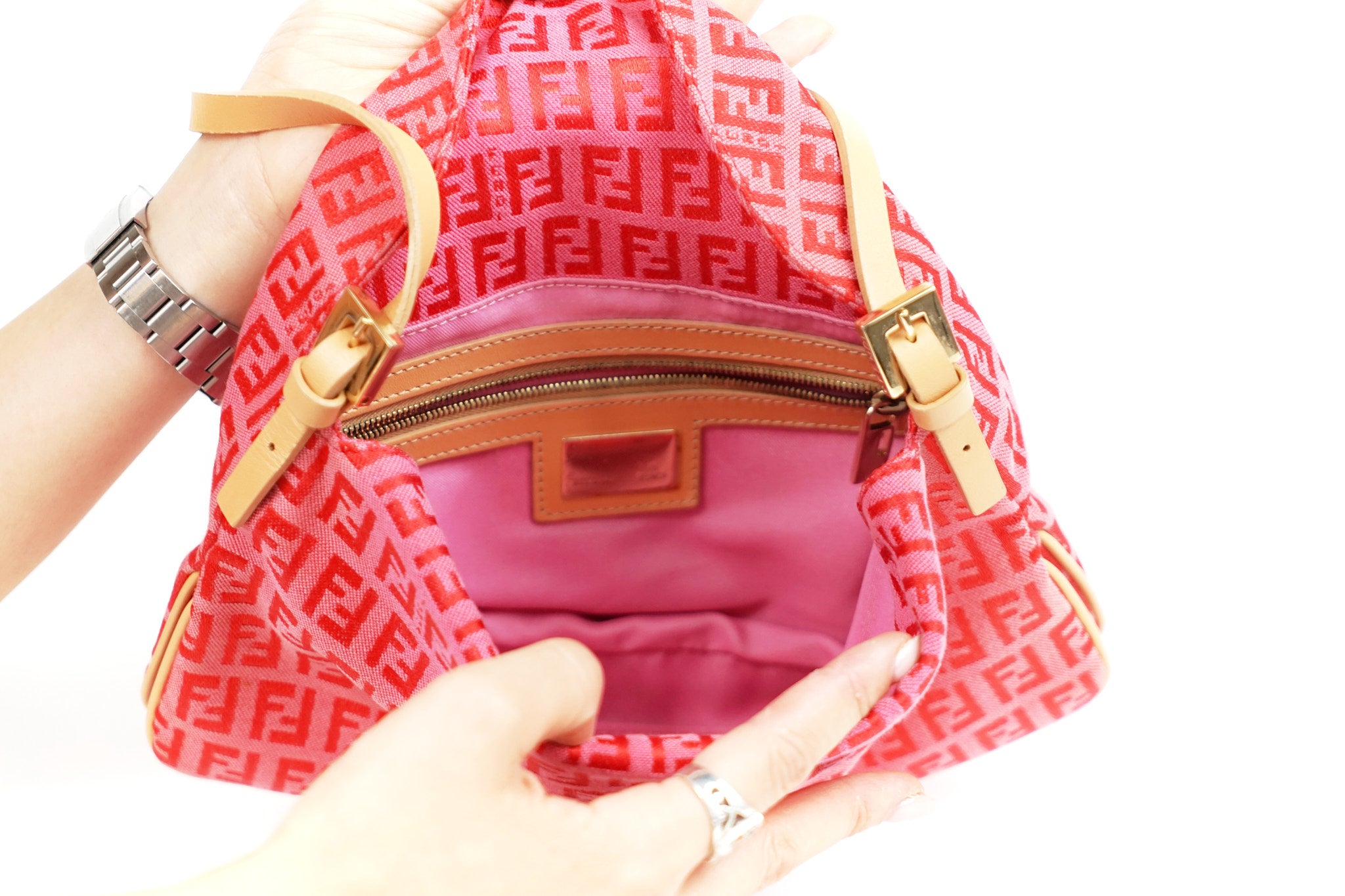Fendi Pink FF Monogram Pochette