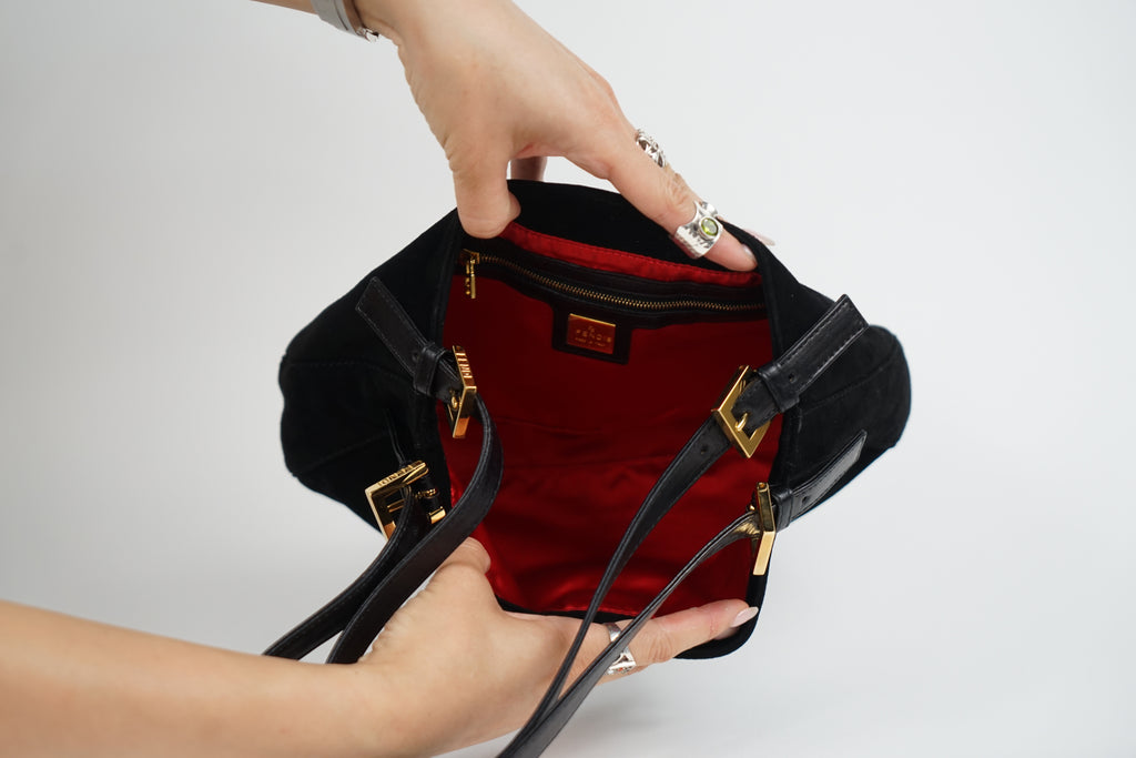 Vintage Suede Limited Edition Fendi Baguette Shoulder Bag