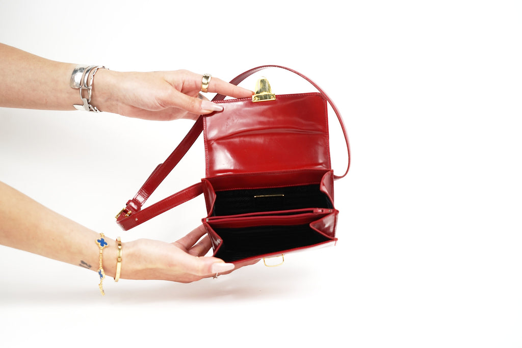 Prada Red Patent Waist Bag