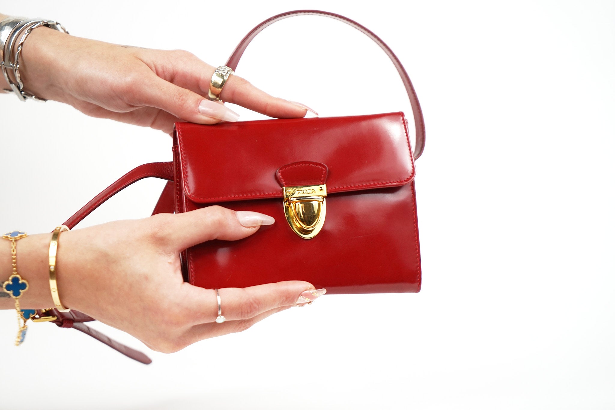 Prada Red Patent Waist Bag