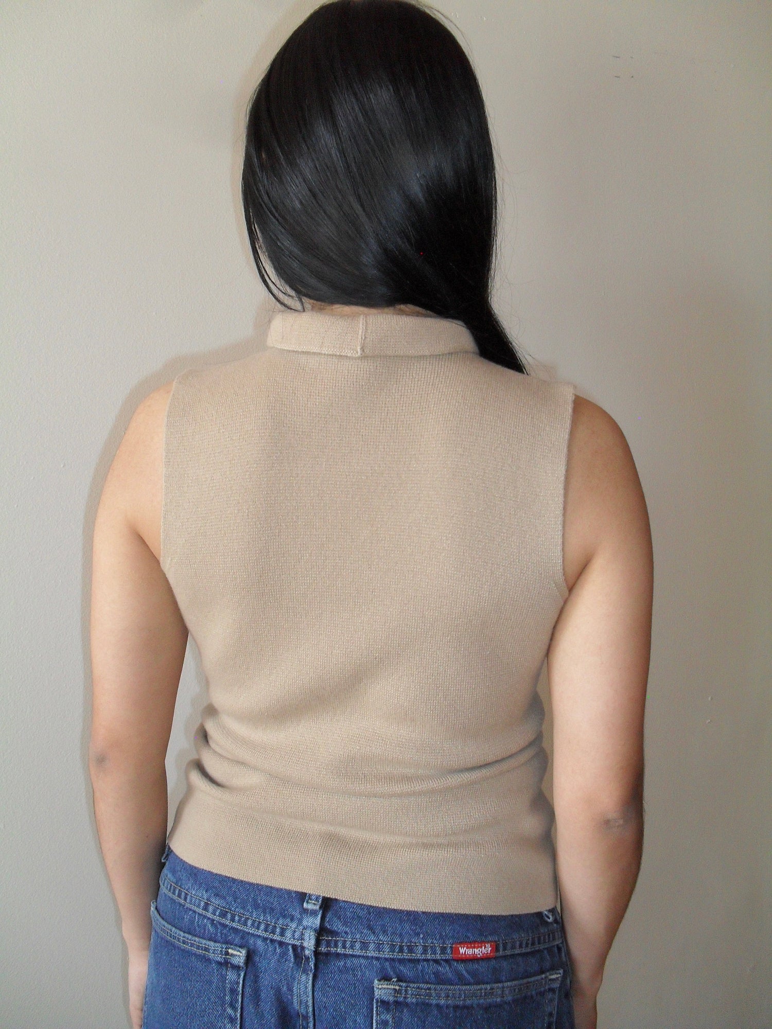 Gucci Beige Cashmere Sleeveless Top