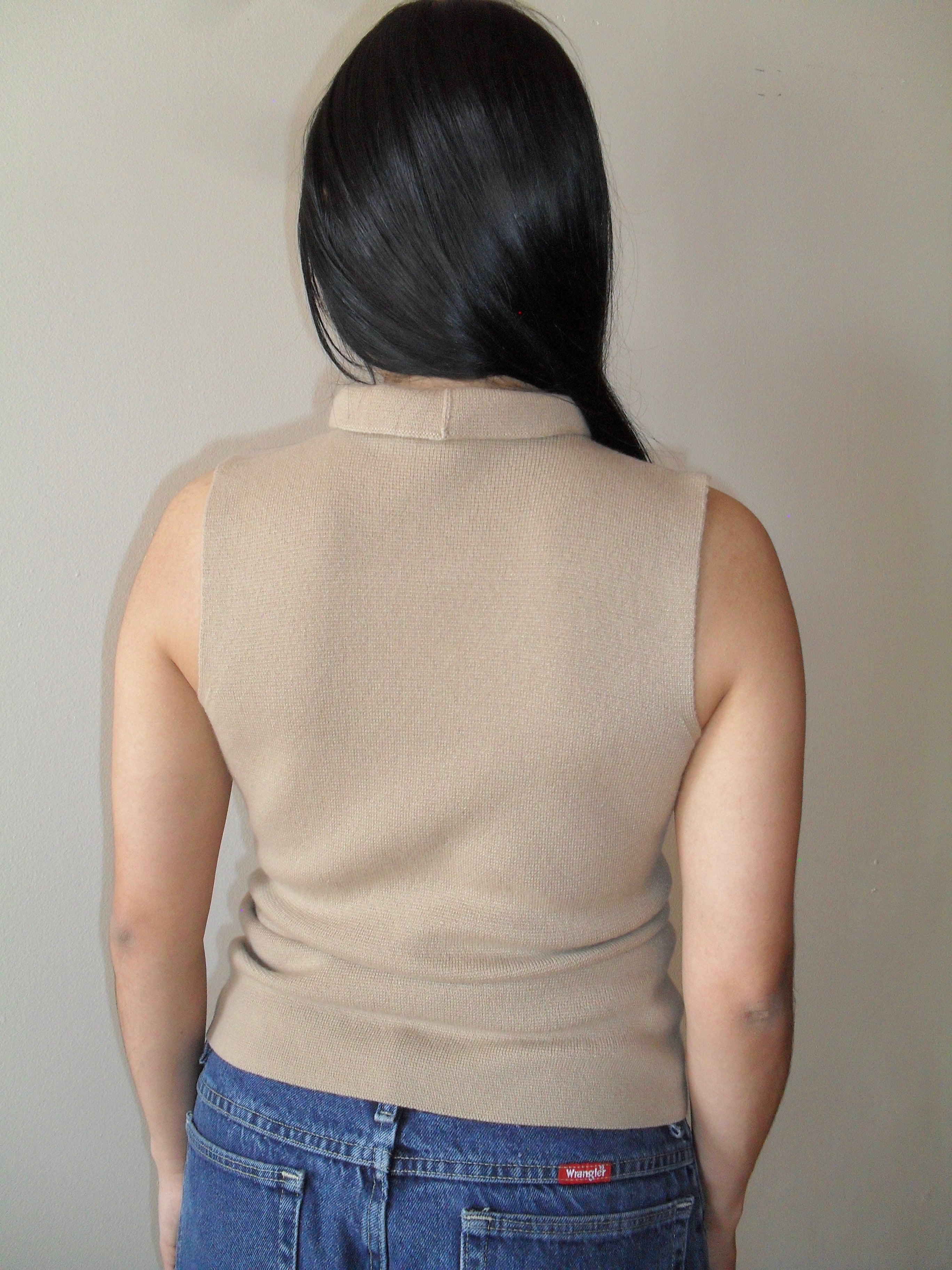 Gucci Beige Cashmere Sleeveless Top
