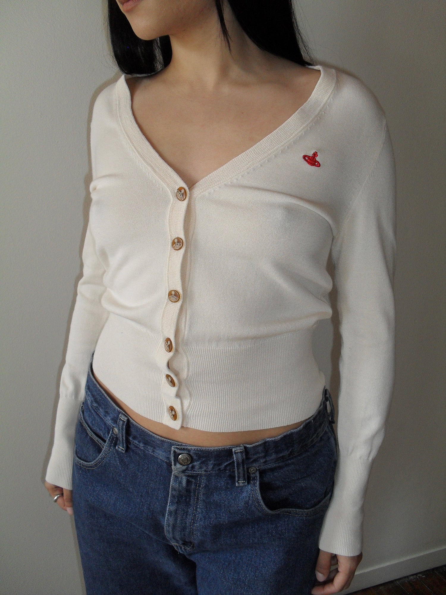 Vivienne Westwood Cream Orb Cardigan