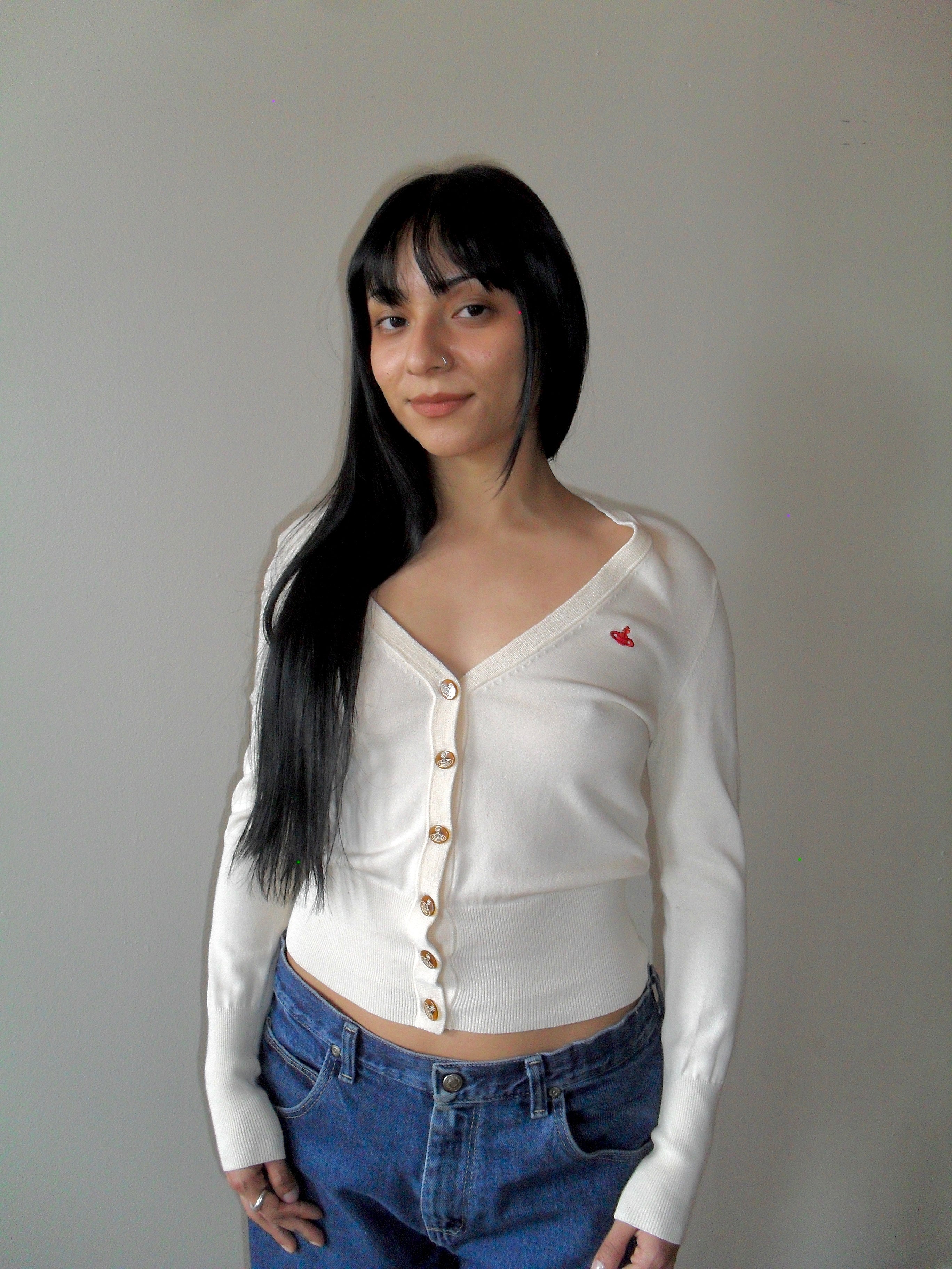 Vivienne Westwood Cream Orb Cardigan