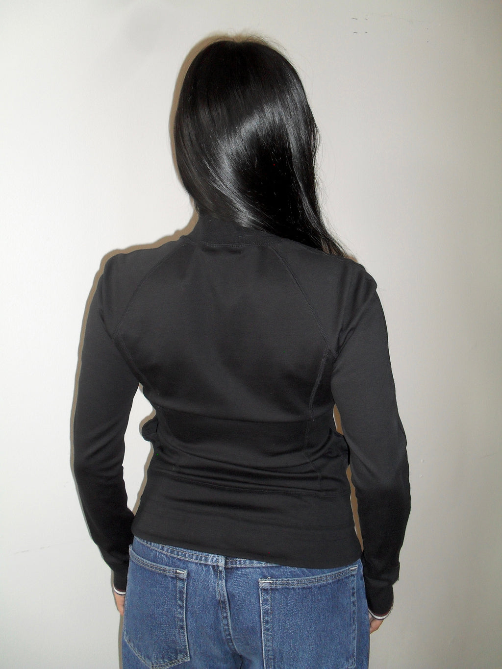 Burberry Black Long Sleeve Zip Up