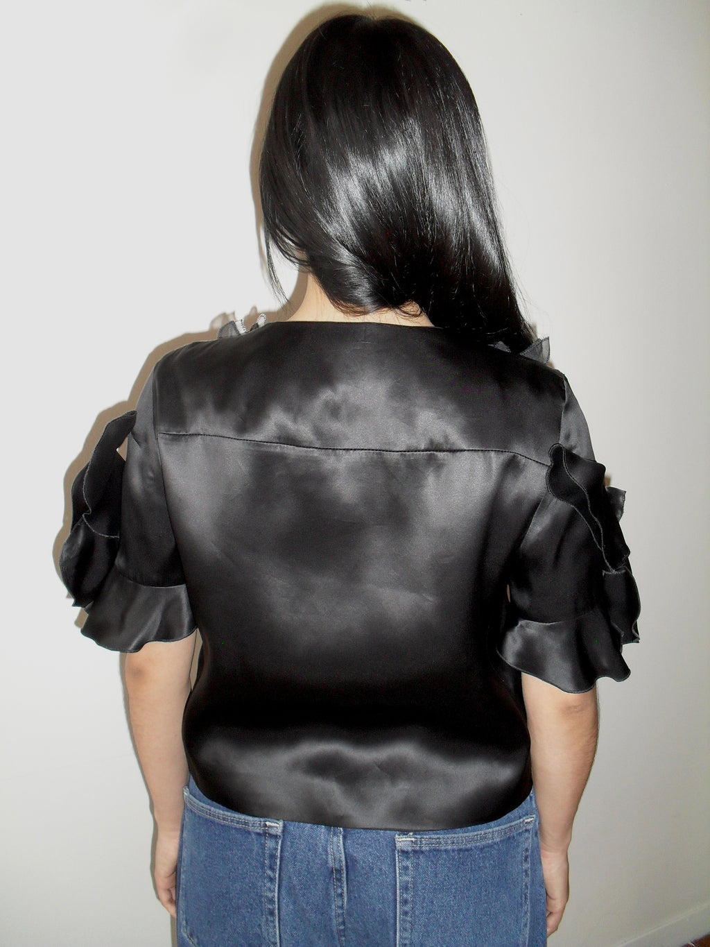 Dolce & Gabbana 3D Flower Silk Button Down