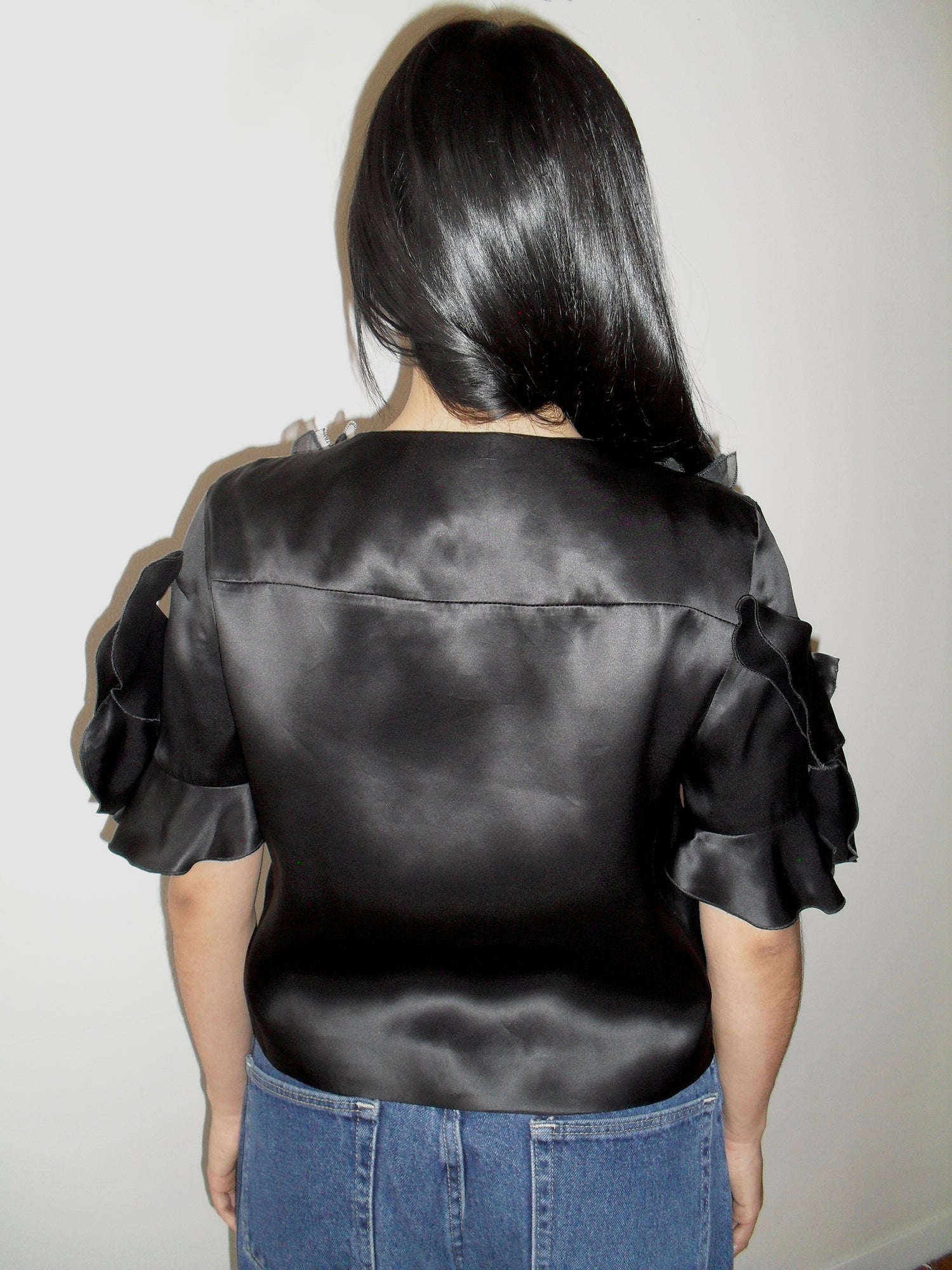 Dolce & Gabbana 3D Flower Silk Button Down