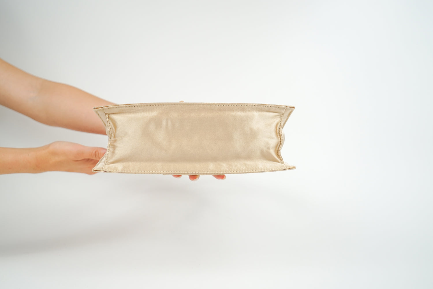 Vintage Fendi FF Logo Satin Top Handle Bag