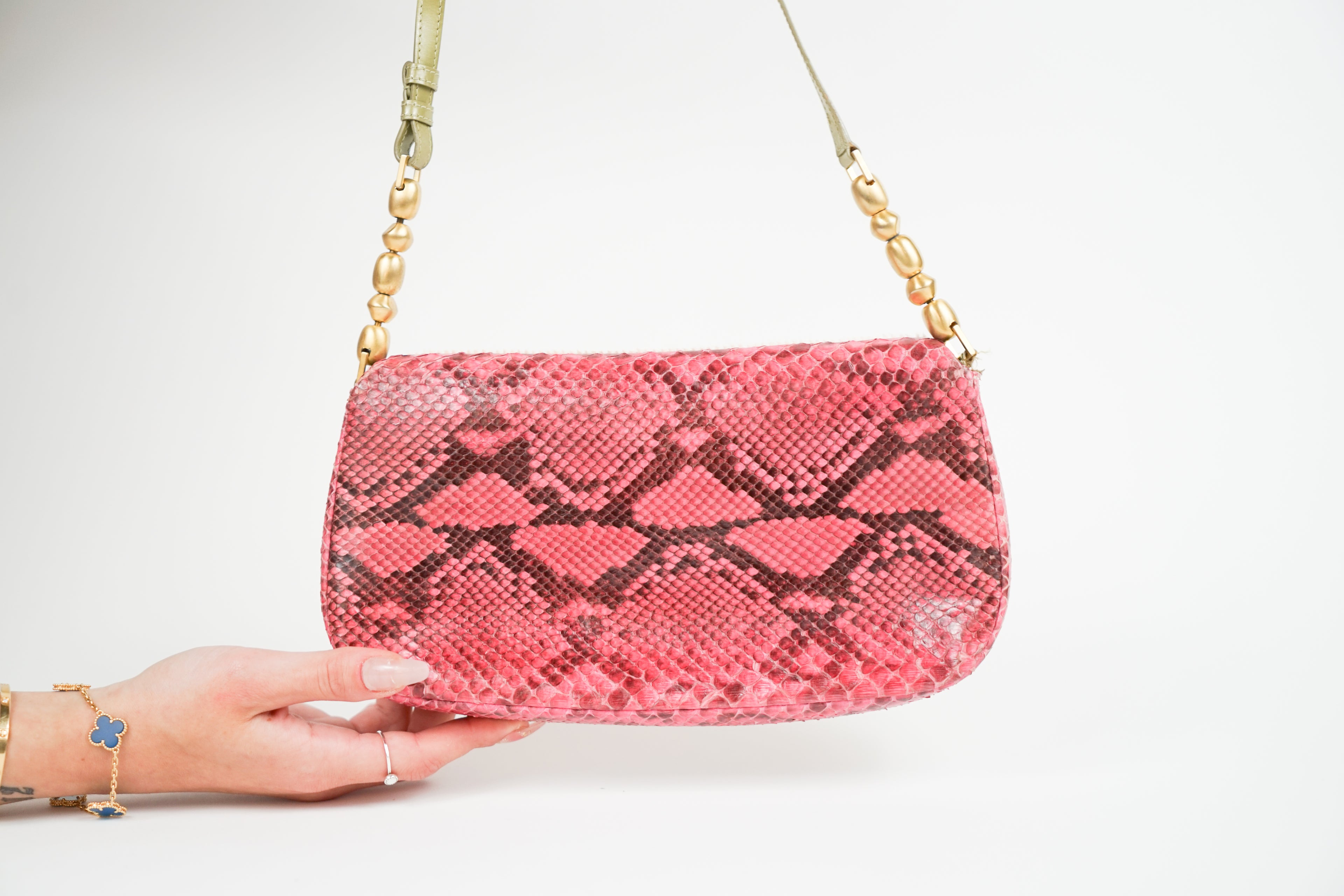 Christian Dior Python Ponyhair Pink Malice Bag