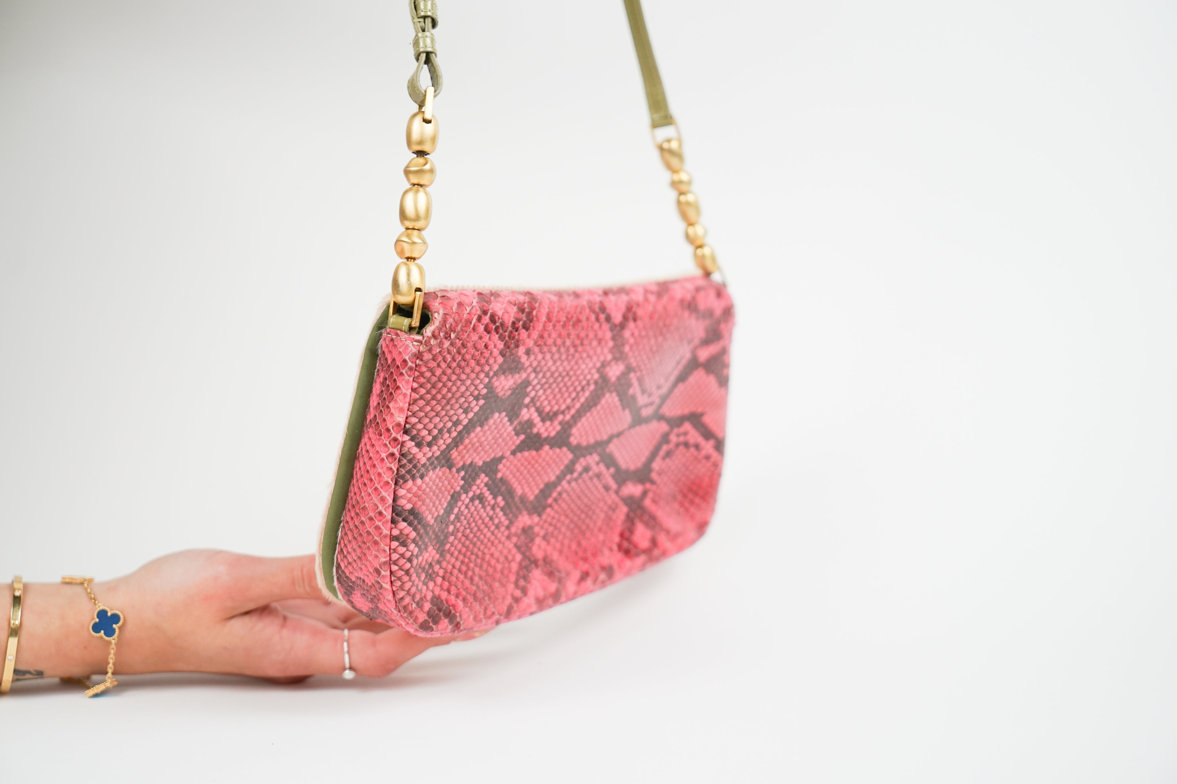 Christian Dior Python Ponyhair Pink Malice Bag