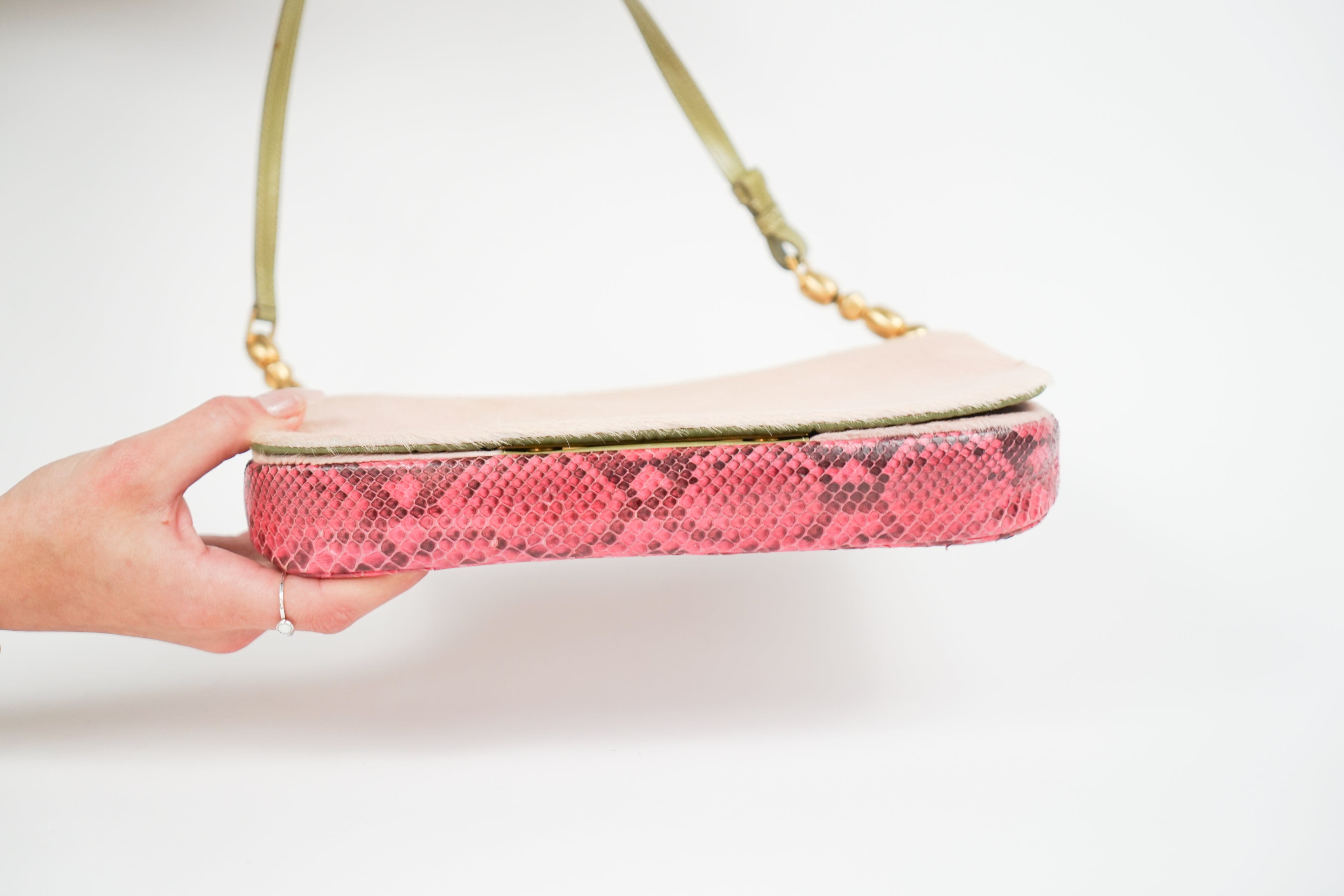 Christian Dior Python Ponyhair Pink Malice Bag