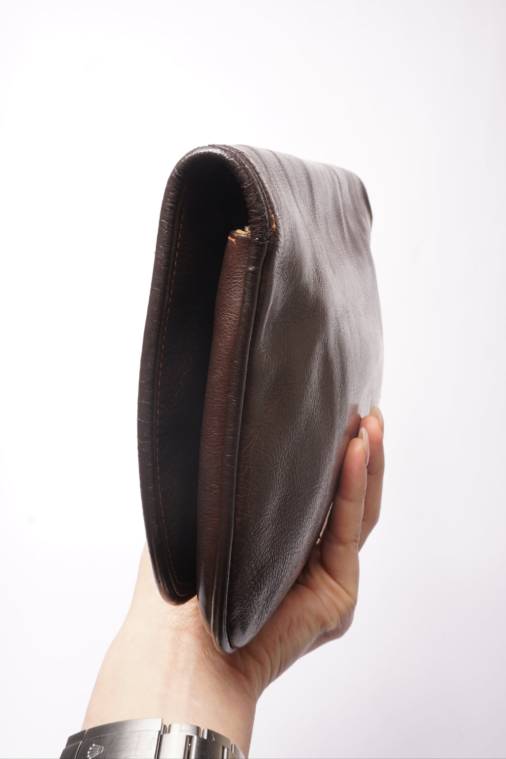 Gucci 70’s Blondie Brown Leather Clutch